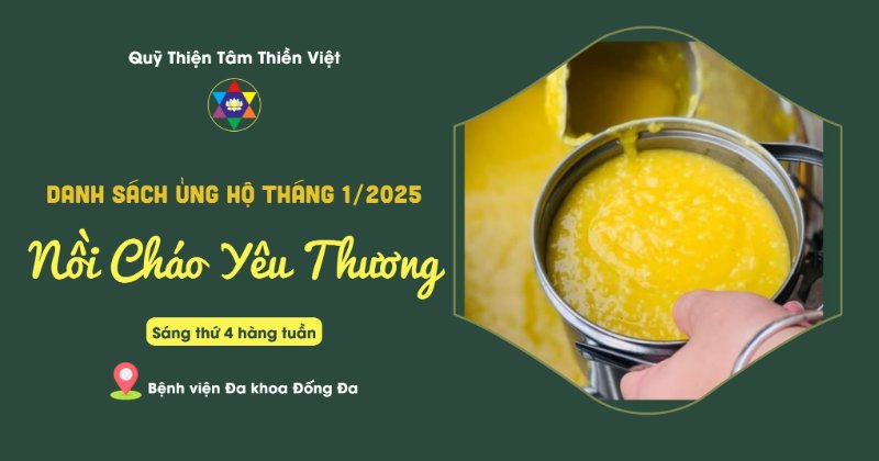 TRI ÂN MẠNH THƯỜNG QUÂN HỖ TRỢ NỒI CHÁO YÊU THƯƠNG THÁNG 1/2025