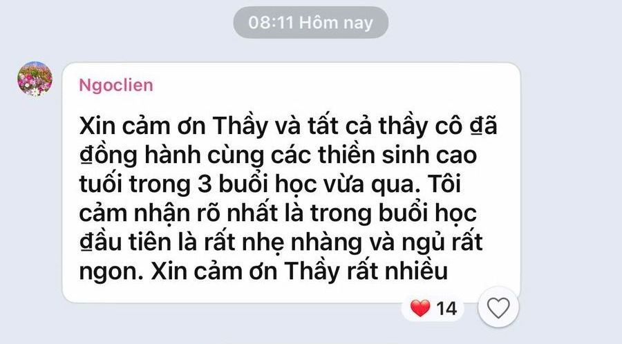 Cảm nhận học viên Thiền Việt – Ngoclien