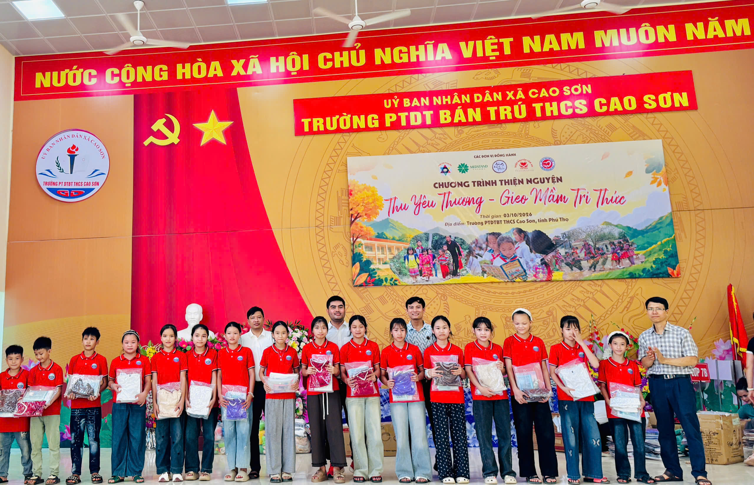 Chương trình thiện nguyện Thu yêu thương – Gieo mầm tri thức 2026 tại Trường PTDTBT THCS Cao Sơn